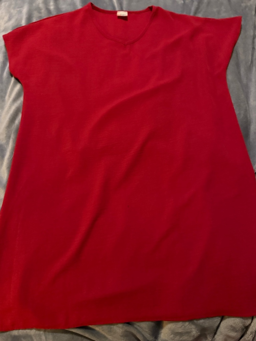 Zig Zag Stripe L Maroon V Neck Shift Dress Side Slits Made USA